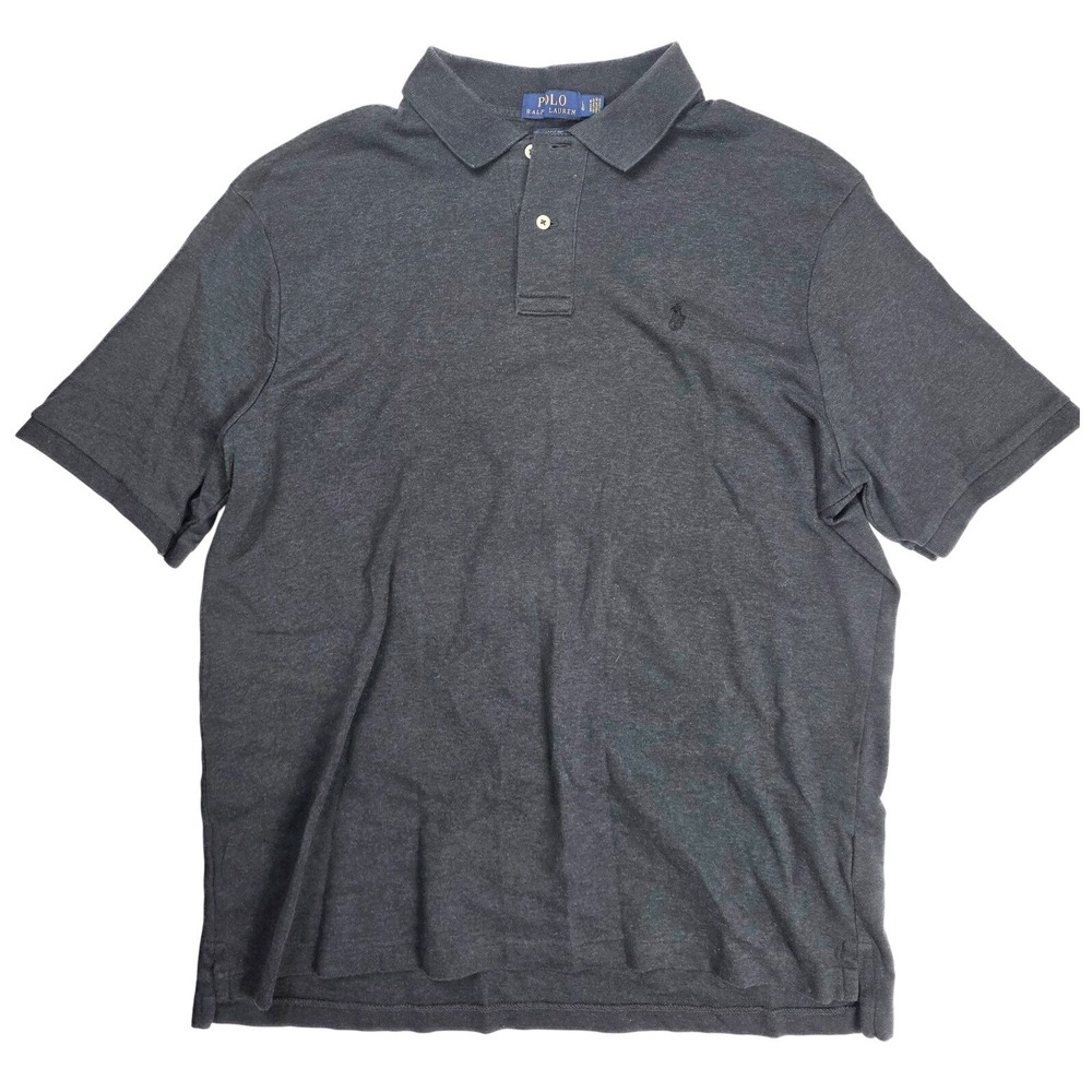 Polo Ralph Lauren Classic Fit Gray 1/4 Button Short Sleeve Polo Men's Size Large